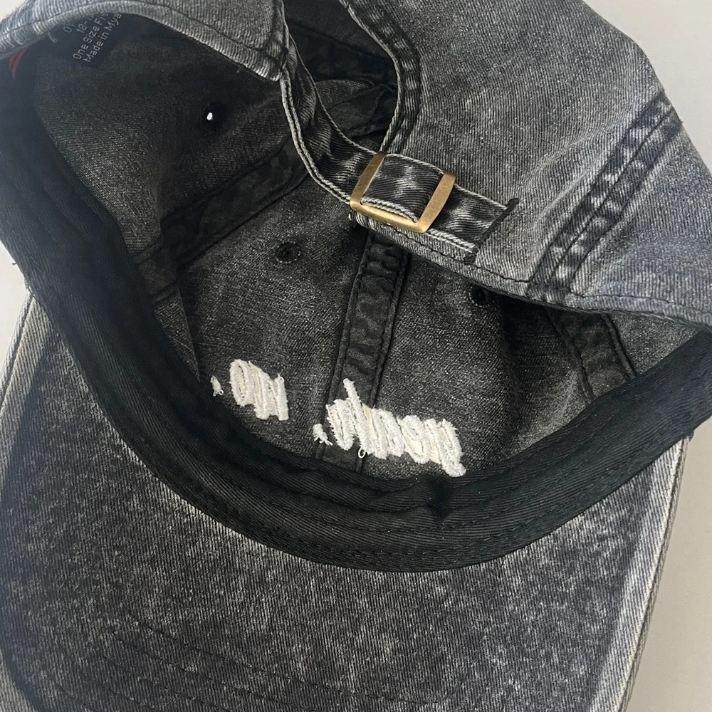 OTTO Black Denim Cap with Embroidered Logo - Picture 6 of 6